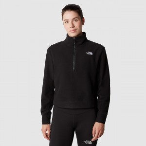 The North Face 100 Glacier Half-Zip Fleece μαυρα | ZVNMDC-340