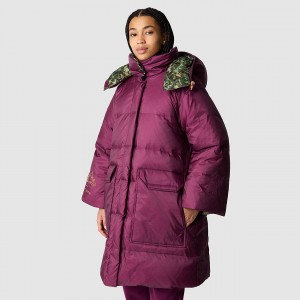 The North Face 73 North Face Parka Boysenberry - Misty Sage Fallen Leaves Print | DEHTXO-519
