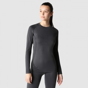The North Face Active Long-Sleeve T-Shirt γκρι μαυρα | NHMCET-693