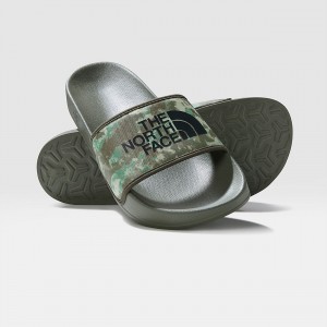 The North Face Base Camp Slides III Ελιά καμουφλάζ μαυρα | YUFACW-518