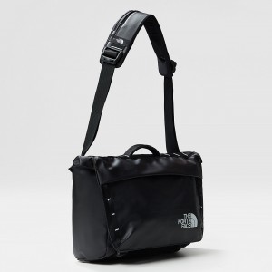 The North Face Base Camp Voyager Messenger Bag μαυρα ασπρα | UWPZKB-304