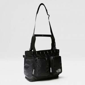 The North Face Base Camp Voyager Tote Bag μαυρα ασπρα | VUWODH-048