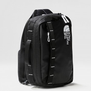 The North Face Base Camp Voyager sling Backpack μαυρα ασπρα | OVEBFT-260