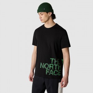 The North Face Blown Up Logo T-Shirt μαυρα | XQGMKD-845