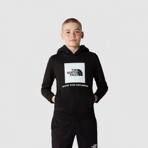 The North Face Box Pullover Hoodie μαυρα | AZCFVT-695