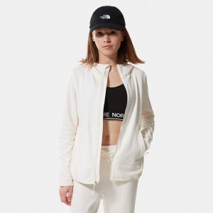 The North Face Canyonlands Κουκουλοφόρος Fleece Jacket ασπρα | ASNVZJ-352