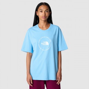 The North Face Circle Logo Relaxed T-Shirt μπλε | LZKYUJ-769
