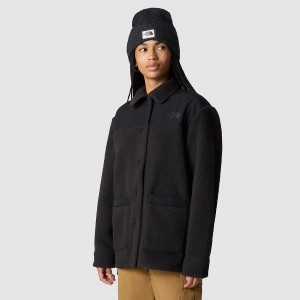The North Face Cragmont Fleece Shacket μαυρα | YOBVSQ-801