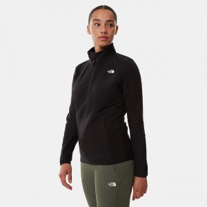 The North Face Diablo Μεσαία Στιβάδα 1/4 Zip Fleece μαυρα μαυρα | SYXNMH-614