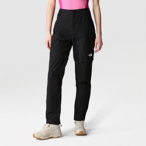 The North Face Exploration Convertible Ευθεία Trousers μαυρα | PXUZKW-857