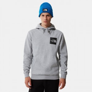 The North Face Fine Hoodie ανοιχτο γκρι | UHBFOZ-165