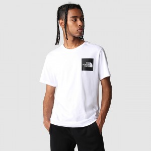 The North Face Fine T-Shirt ασπρα μαυρα | OEQWDR-723