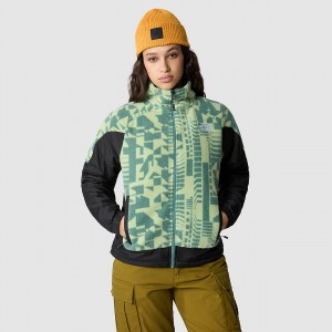 The North Face Fleeski Y2K Jacket Misty Sage Irregular Geometry Print | LRKSCT-095
