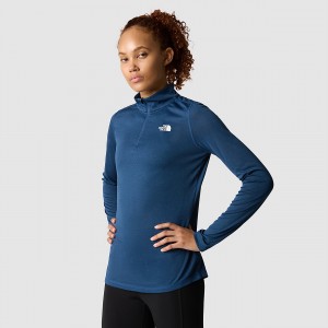 The North Face Flex 1/4 Zip Long-Sleeve Top μπλε | SMVPBE-863