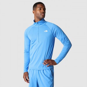 The North Face Flex II 1/4 Zip Long-Sleeve T-Shirt μπλε | PTFVOL-945