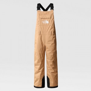 The North Face Freedom Insulated Bib Trousers Almond Butter | CWYMER-640