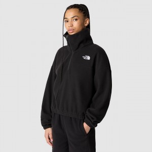 The North Face Glacier 1/4 Zip Fleece μαυρα | RLYZFG-710