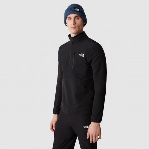 The North Face Glacier Pro 1/4 Zip Fleece μαυρα μαυρα | UJERHD-962