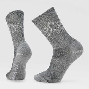 The North Face Hike κλασικα Edition Light Cushion Mountain Pattern Crew Socks μαυρα | TFPMCE-192