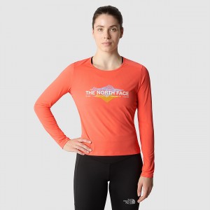 The North Face Kikash Long-Sleeve T-Shirt πορτοκαλι | BNIPHD-817