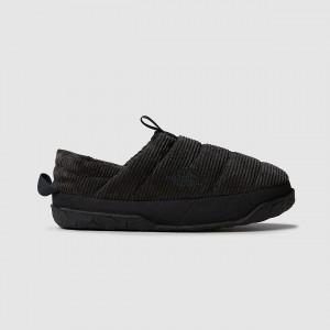 The North Face Nuptse Corduroy δρομου Mules μαυρα μαυρα | KOQDSF-731
