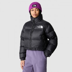The North Face Nuptse κοντο Jacket μαυρα μαυρα | CPTBOH-543