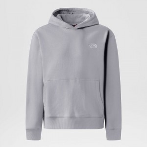 The North Face Oversized Hoodie ανοιχτο γκρι | KQYFAD-940