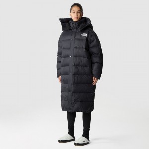The North Face Oversized Long Puffer Jacket μαυρα | QIZUWR-657