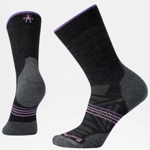 The North Face PhD outdoor Light Crew Socks Charcoal | PDZEUI-730