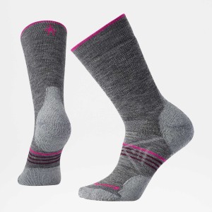 The North Face PhD outdoor Medium Crew Socks Medium Gray | GNQPUK-639