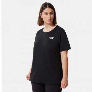 The North Face Plus Size Simple Dome T-Shirt μαυρα | GBMZWR-276