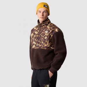 The North Face Printed Platte High-Pile Fleece καφε καφε | LEUFPN-248