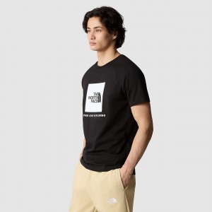 The North Face Raglan Redbox T-Shirt μαυρα ασπρα | DPTSME-425