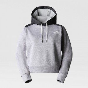 The North Face Reaxion Fleece Pullover Hoodie ανοιχτο γκρι γκρι | OCFKBX-203
