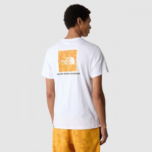 The North Face Redbox T-Shirt ασπρα χρυσο χρωμα | MGBSJI-546