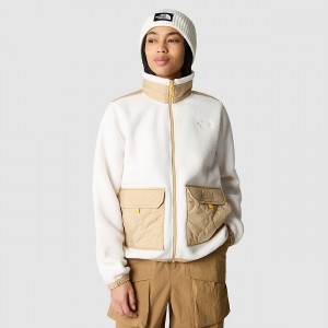 The North Face Royal Arch Full-Zip Fleece Jacket ασπρα Χακί | RSLBMK-182