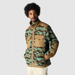 The North Face Royal Arch Full-Zip Fleece Jacket βαθυ πρασινο καμουφλάζ | HBEMKG-876