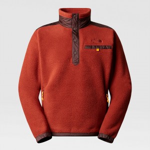 The North Face Royal Arch Snap-Neck Fleece Jacket καφε καφε | EKCBZY-893