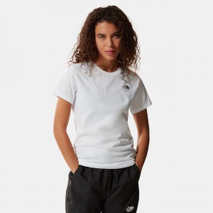 The North Face Simple Dome T-Shirt ασπρα | RSZPFW-523