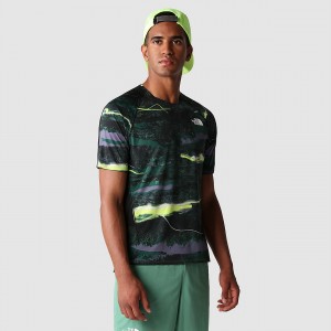 The North Face Summit High Trail Run T-Shirt βαθυ πρασινο ανοιχτο | ZYHJXG-156