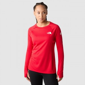 The North Face Summit Pro 120 Long-Sleeve Top κοκκινα | OAVKFC-625