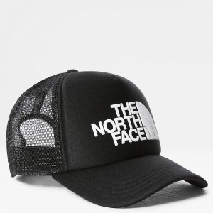 The North Face TNF Logo Trucker Cap μαυρα ασπρα | HIFCSG-876
