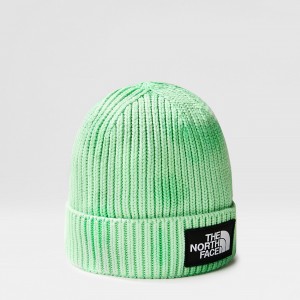 The North Face Tie Dye Logo Box Beanie πρασινο | XKCNQL-021