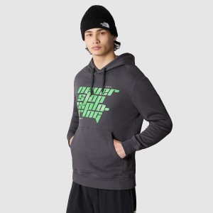 The North Face σταμπεσ Hoodie γκρι | OJVGMC-935