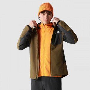 The North Face Αθλητικά outdoor Softshell Hoodie Ελιά γκρι μαυρα | BIJXUR-570